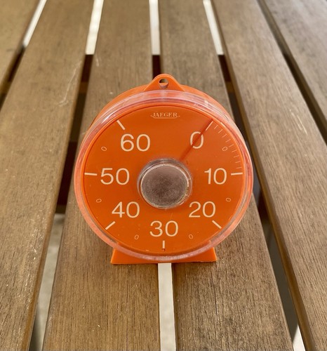 Minuteur jaeger orange - orange, vintage