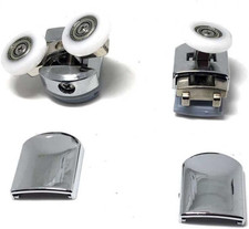 Set Di 8 Ruote, Rotelle, Guide, in Lega Di Zinco, per Porta Del Box Doccia