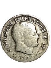 MILANO . 5 SOLDI 1810. ARGENTO. NAPOLEONE I°.     N.13