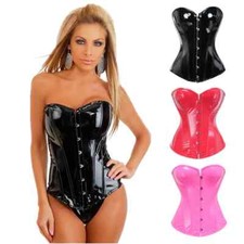Corsetto PVC stringato pelle
