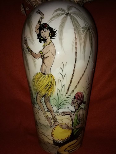 Vaso decoro danzatrice - decoro, e