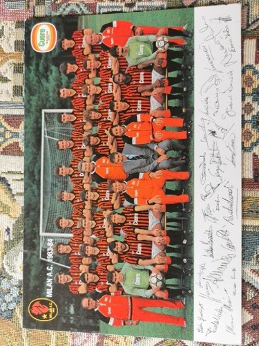 Cartolina calcio milan - calcio, c.