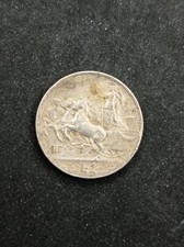 Moneta 1 Lira 1917 IN Argento Italia - REF09608J