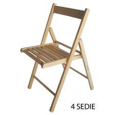4 Sedie Pieghevoli in Legno da