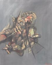 Liberio REGGIANI (Nizza 1931) SILENZI NEL BAR Olio su tela cm 100x80 anno 1962