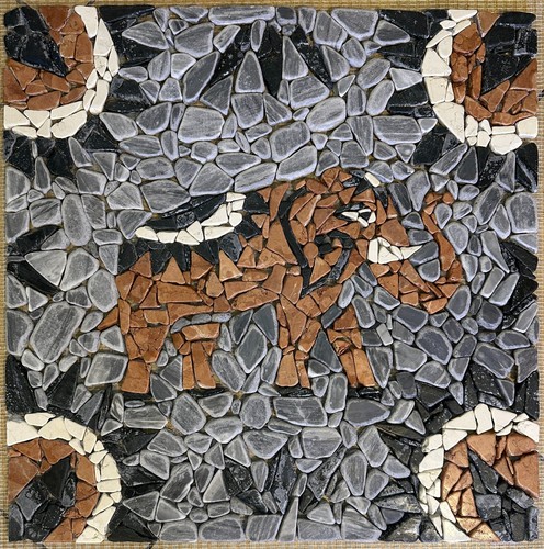Elefante rosone mosaico - elefante,