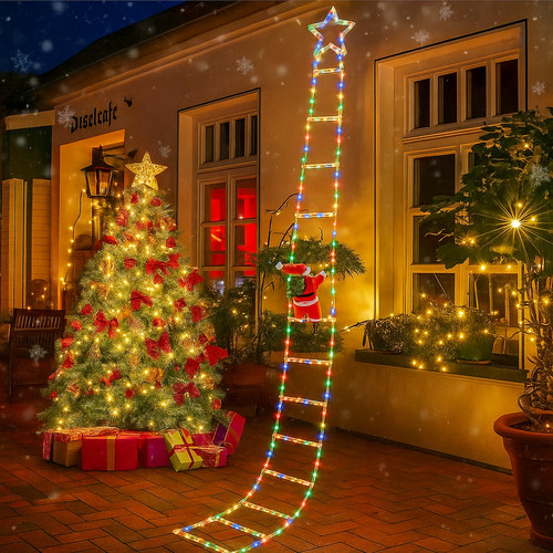 Babbo natale scala arrampicata - babbo,