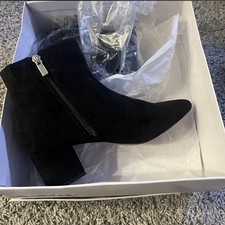Black Suede Ankle Bootie for