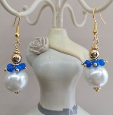 orecchini Perle E Azzurro