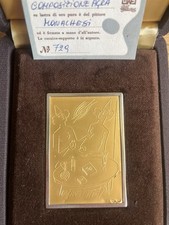 Monachesi: Incisione su lastra oro e cornice in argento