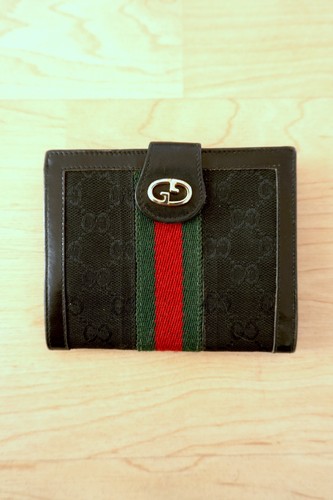 Gucci portafoglio vintage nero - gucci,