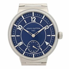 Orologio Uomo LOUIS VUITTON Tambour Automatico Acciaio Blu W1ST20 Usato #111126