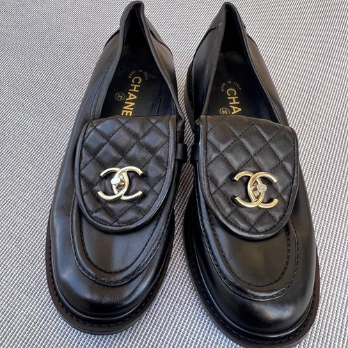 Mocassino chanel nero pelle - mocassino,