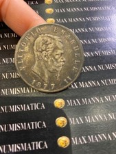 VITTORIO EMANUELE II 5 LIRE  1877 COD. VITTEMAII-83