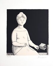 Litografia di Antonio Bueno " L'arcolaio " 1982