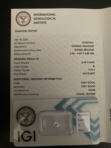 Diamant naturel 38ct - diamant, 0,38ct