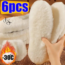 6 pezzi Solette calde in peluche -30°C Sottopiedi termici invernali Morbide 