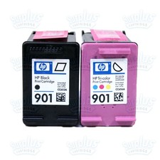 2pk Genuine HP 901 Black & 901
