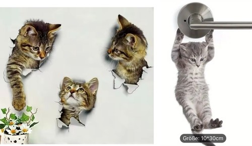 Adesivo gatti gatto per - 3d,