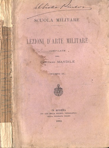 Lezioni arte militare - militare, tomo