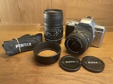 Quasi Perfetto Pentax MZ-60 Fotocamera Sigma Af Zoom 28-80mm & 100-300mm Lente