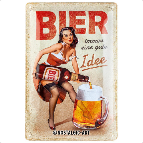 Targhe vintage bier immer - targhe,