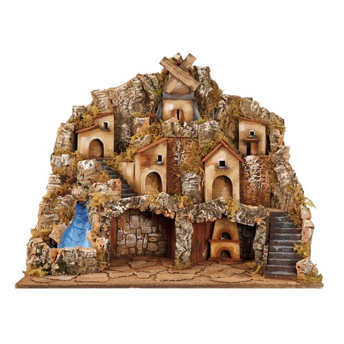 Presepe con cascata mulino - presepe,