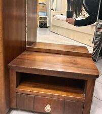 MOBILE ANTICO CON SPECCHIO ANNO 1925 NOCE NAZIONALE COMPLETAMENTE RESTAURATO 