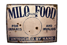 Vintage Porcelain Enamel Milo