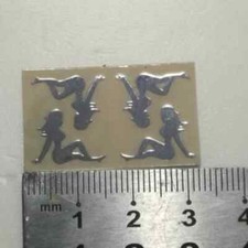 Adesivo Lady rosa argento per