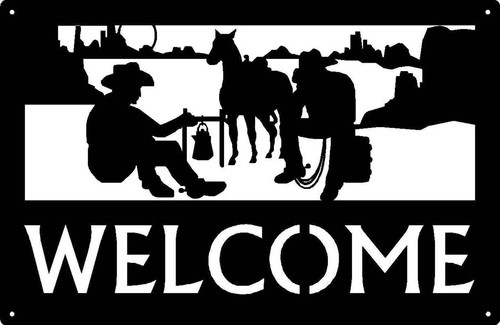 Insegna benvenuto western - insegna, di