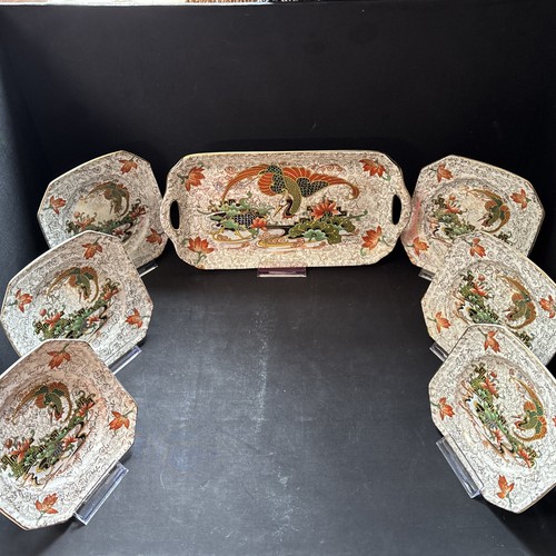 Art deco pheonix ware set - art,