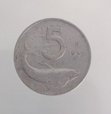 Moneta rara 5 Lire Delfino del