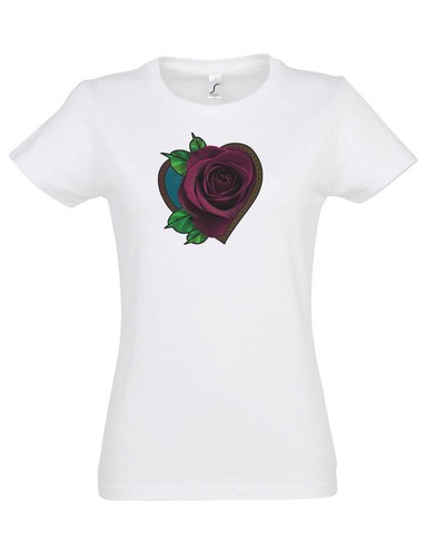 Shirt donna tattoo - donna, rose