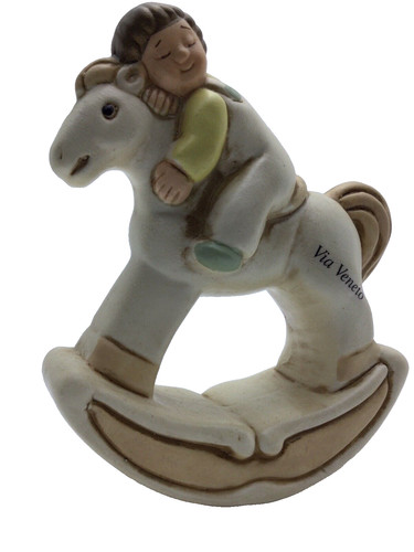 Bimbo cavalluccio ceramica - bimbo, su