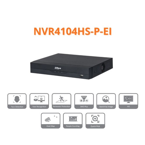 Dahua nvr canali 4poe - ip,