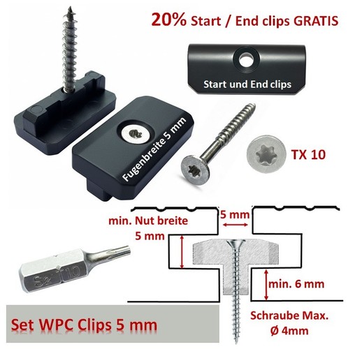 Clip wpc staffe di - clip, in
