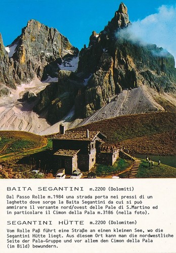 Vecchia cartolina rifugio - vecchia,