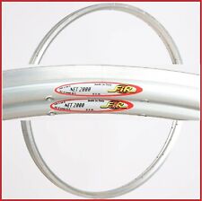 NOS COPPIA CERCHI COPERTONCINO RETE ABETE 2000 ARGENTO 28" 32H FORI VINTAGE CORSA STRADA