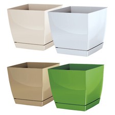 Vaso quadrato Coubi Square moderno lucido fioriera plastica