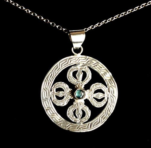 Sterling silver buddhist vajra - buddhist,