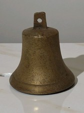Antica campana artigianale in ottone/bronzo bel suono LEGGI