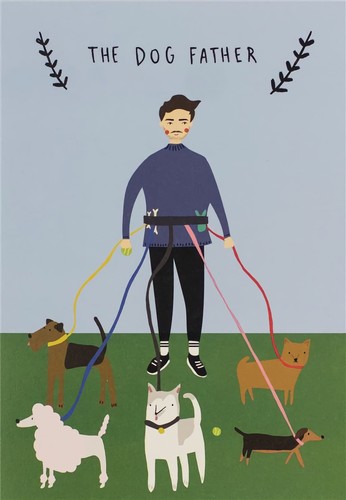 Cane padre biglietto - cane, vuoto