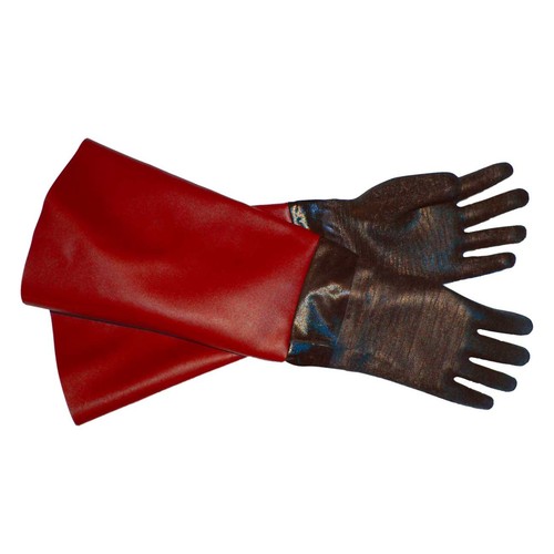 Rosso guanti per sabbiatrice - rosso,