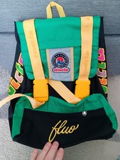 ZAINO INVICTA JOLLY FLUO VERDE NERO MULTICOLOR VINTAGE ANNI 80 90 2000 U563