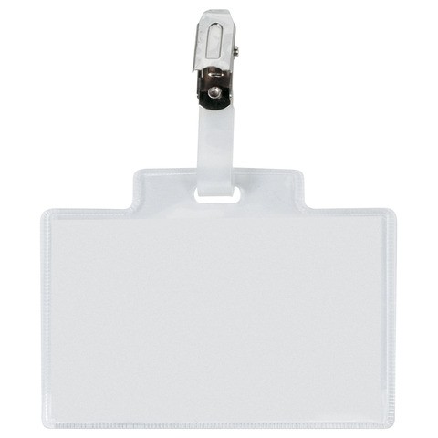 Targa portabadge con clip sei - targa,