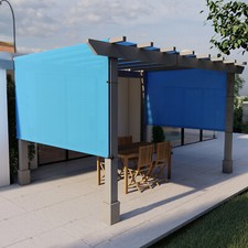 Pannello di copertura pergola di ricambio 3-9 piedi con tasca per asta per giardino giardino blu