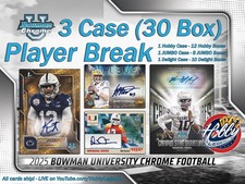 Preston Stone 2025 BOWMAN CHROME U 3 custodia (scatola da 30) rottura giocatore #5