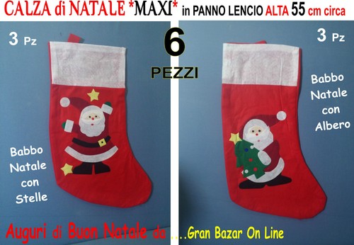 Natale calza maxi - maxi, 6