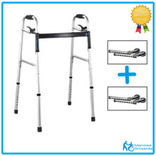 DEAMBULATORE GIRELLO 4 PUNTALI + 4 RICAMBI CON RUOTE DISABILI ANZIANI - WIMED